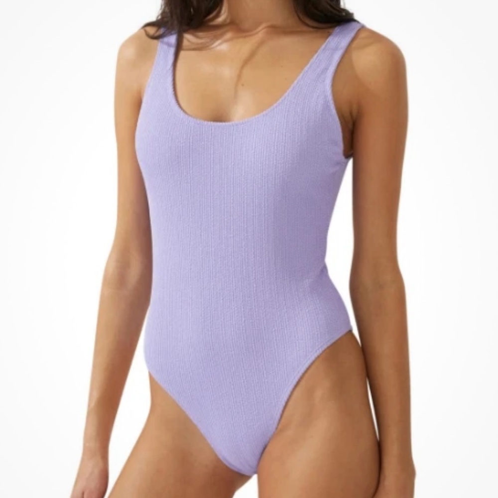 Cotton On Lavender Scoop Back Cheeky One Piece Swimsuit NWT Large